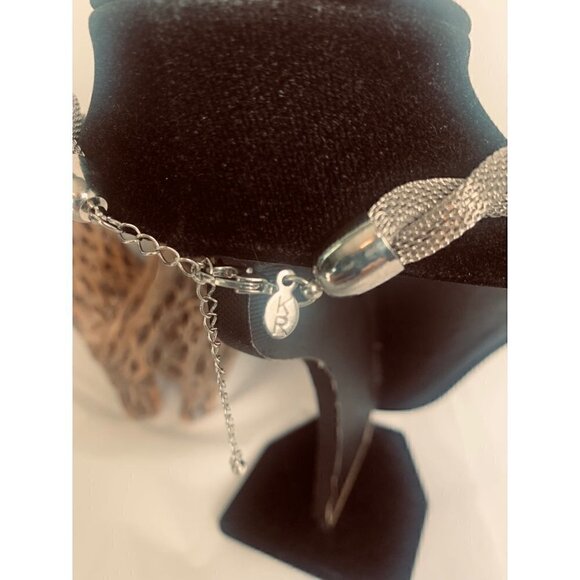 Vintage KR Signed Mesh Choker Necklace - Picture 5 of 6